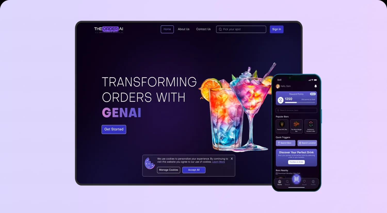 The Order AI product mockups